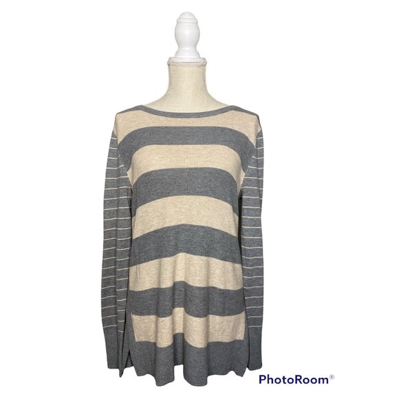 Market & Spruce Sweaters - Market & Spruce Long Striped Sweater Medium